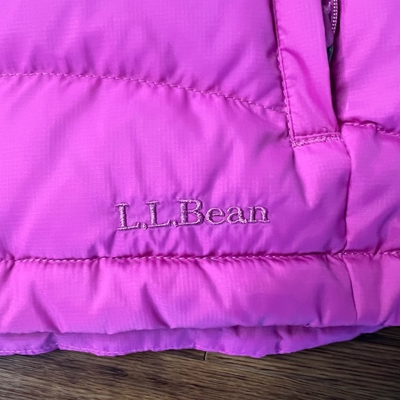 LL Bean Goose Down Puffer Vest Pink Full Zip Lightweight Outdoor Women’s S - Picture 3 of 7